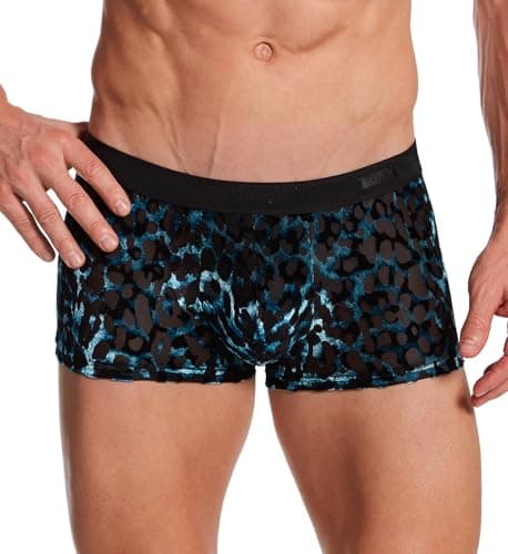 Image of Hom Underwear, Leopard Trunk, Black, Men's Size S, Pack of 1