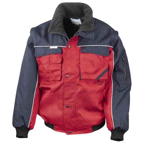 Image of Result RE71A Work-Guard Zip Sleeve Heavy-Duty Pilot Jacket - Red/Navy, Large