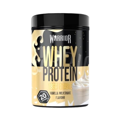 Image of Warrior Whey Protein Powder 500g, 20 Servings – High Protein Shake Supplement for Muscle Growth, Recovery & Weight Loss – Low Sugar, Low Carb, Gluten Free Meal Replacement Shake – Vanilla Milkshake
