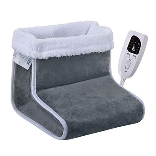 Image of Volenx Foot Warmer, Electric Heating Pad for Feet, with Removable Sherpa-Lining, Adjustable 6 Temperature Settings and 4 Timer Settings