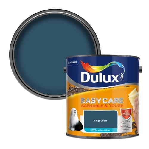 Image of Dulux Easycare Washable & Tough Matt Emulsion Paint - Indigo Shade - 2.5L