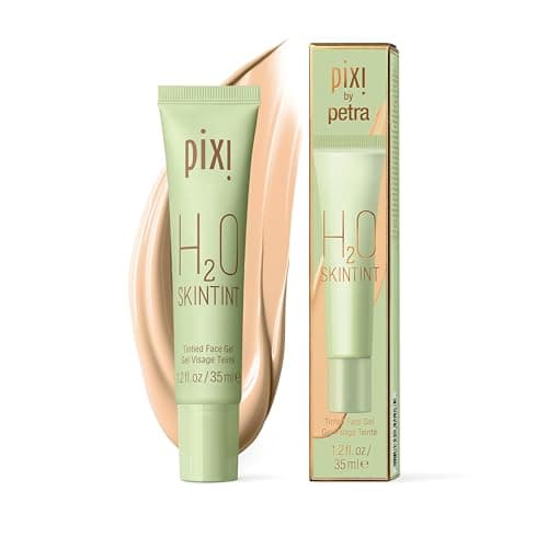 Image of Pixi H2O SkinTint | Tinted Face Gel Moisturizer | Lightweight Hydrating Coverage with Hyaluronic Acid | Evens Skin Tone & Reduces Redness | Oil-Free Dewy Finish | Nude | 1.2 fl oz