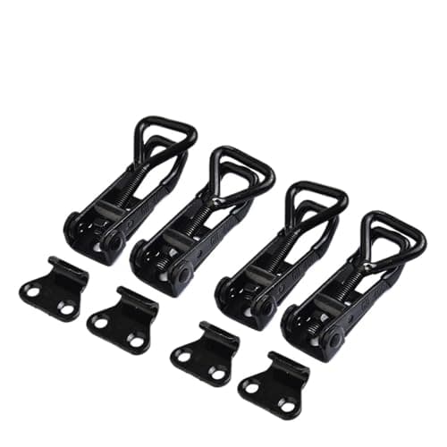 Image of 4-Pack Adjustable Toggle Clamps – Push-Pull Quick-Release Latches for Toolboxes and Cases