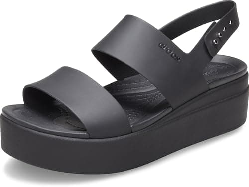 Image of Crocs Women's Brooklyn Women Low Wedge W Clog, Black, 7 UK