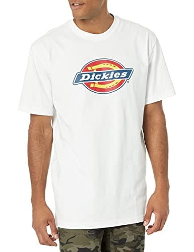 Image of Dickies Men's Big & Tall Short Sleeve Tri-Color Logo Graphic T-Shirt, White, XXL