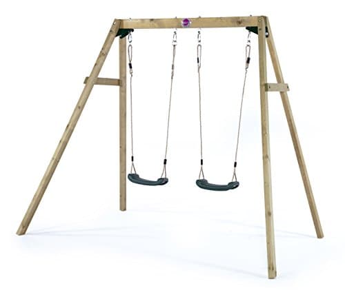 Image of Plum Wooden Garden Double Swing Set