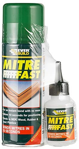 Image of Everbuild Mitre Fast Instant Bonding Adhesive Kit 50g Adhesive 200ml Activator