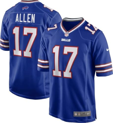 Image of Nike Josh Allen Buffalo Bills NFL Men's Blue Home On-Field Game Day Jersey, Blue, XL