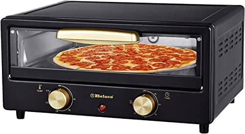 Image of Belaco Multi-Purpose 1800W Mini Oven Pizza Oven All in One 12inch Pizza Maker Toaster Oven Tabletop Cooking Baking Grilling Heating Toasting Portable Oven 1800w incl. Baking Tray, Wire Rack and Handle