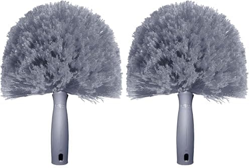 Image of UNGER Spider Web & Cobweb Duster Brush - Internal or External - Fits Telescopic Poles - UNGER Cleaning Equipment, Grey, UNGCOBW0 (Pack of 2)