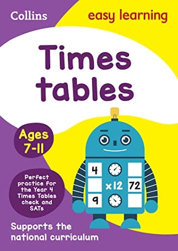 Image of Times Tables Ages 7-11: Ideal for home learning (Collins Easy Learning KS2)