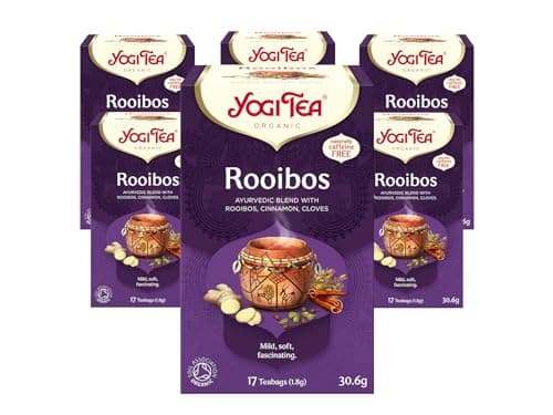 Image of Yogi Tea, Rooibos, Organic Spice and Herbal Tea, Caffeine Free, Blend of Rooibos, Cinnamon and Cloves, 6 Packs x 17 Tea Bags (102 Teabags Total)