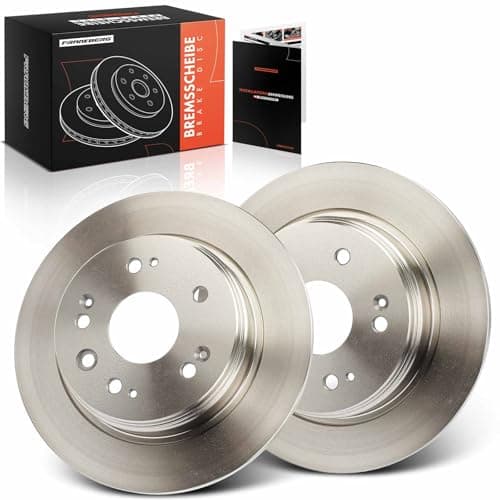 Image of Frankberg Brake Disc Set incl. 2x Discs Rear Solid Ø282mm Compatible with FR-V BE Stream RN Replace# 42510S7AJ50,42510S7AJ00