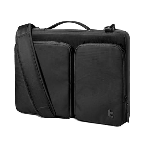 Image of tomtoc Laptop Bag Case 15/15.6/16 inch with 360°All Around Protection with Shoulder Straps, Water-resistant Protective Cover Carrying Case Space for Charger & Mouse for Acer, ASUS, Dell, HP and Lenovo