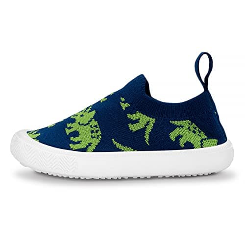 Image of JAN & JUL Slip-on Summer Shoes for Toddler Boys Flexible Soles (Triceratops, UK Size 5)