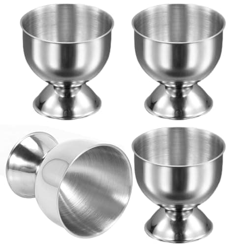 Image of 4 Pcs Egg Cups Set, Soft Boiled Egg Holders, Egg Cup Set for Breakfast, Dishwasher Safe, Perfect for Dining, Ceramic Egg Cups