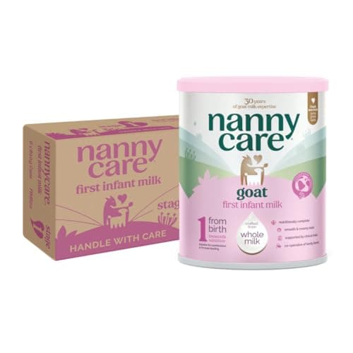 Image of Nannycare Goat Based First Infant Milk – Stage 1 (From Birth) | Baby Powder from Whole Goats Milk | Nutritionally Complete Formula for Combination or Bottle Feeding – 800g (6 Pack)