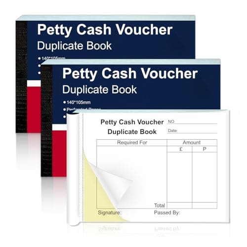 Image of 3 pcs A6 Petty Cash Book NCR 148mm x 105mm Petty Cash Voucher Duplicate Book 50 Sets Ever Pack with 2 Part Carbonless Duplicates Petty Cash Voucher Small Business Receipt Pad