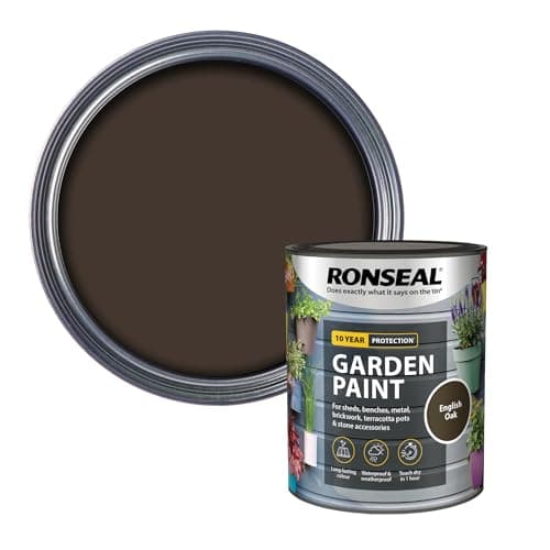 Image of Ronseal RSLGPEO750 GPEO750 Garden Paint English Oak 750ml, 750 ml