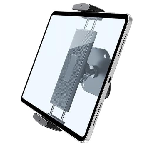 Image of Lucrave Tablet Wall Mount, Aluminum iPad Wall Mount Holder, 360° Rotation Adjustable, Compatible with iPad Pro/Mini, Galaxy Tab, Surface Pro, Kindle, All 4.7-13" Tablets and Phones