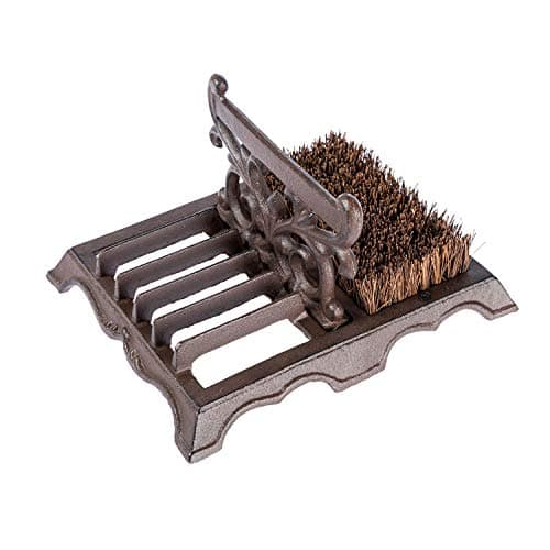 Image of HOMESCAPES Cast Iron Boot Brush & Scraper Heavy Weight Shoe Brush for Indoor and Outdoor Use