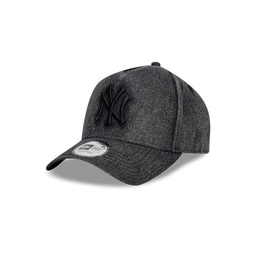 Image of New Era Adult's 9Forty Aframe Denim MLB New York Yankees Baseball Cap Hat Black