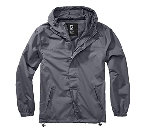 Image of Brandit Summer Windbreaker Rain Jacket Anorak Track Jacket Size S to 5XL, Front zip anthracite, M