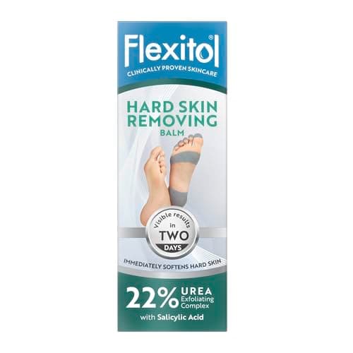 Image of Flexitol Hard Skin Removing Balm, Results in 3 Days, Exfoliates Hard and Dead Skin, Immediately Softens Feet, With Salicylic Acid, 22% Urea, With Glycolic Acid, Clinically Proven Formula, 1 x 56g