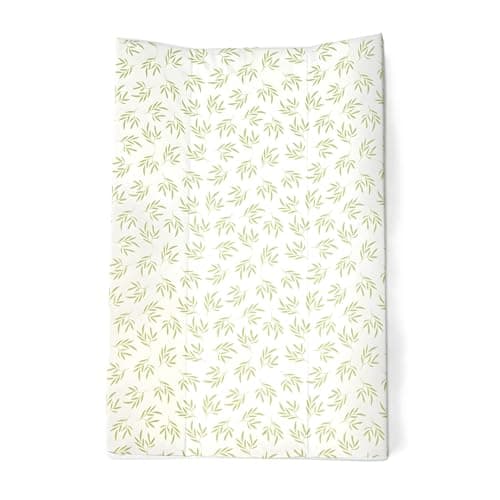 Image of Clair de Lune Leaf Anti-Roll Wedge Baby Changing Mat 69 x 44cm