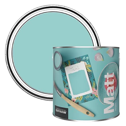 Image of Rust-Oleum Colours Matt Emulsion Wall and Ceiling Paint - Teal 2.5L