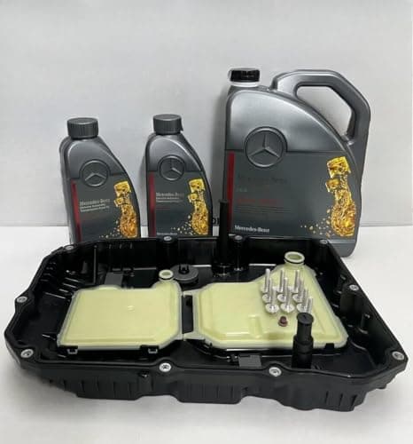 Image of GENUINE FOR MERCEDES BENZ 9G TRONIC 9 SPEED 725.0 AUTOMATIC TRANSMISSION SUMP PAN FILTER WITH SCREWS AND MB236.17 OIL 7 LITRE GEARBOX SERVICE KIT