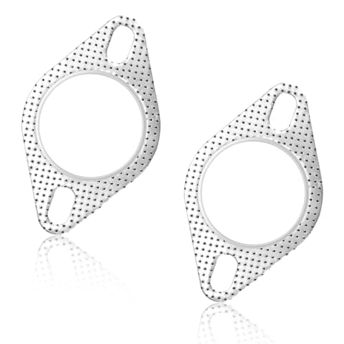 Image of 2pcs Car Exhaust Gasket, Exhaust Pipe Pad Exhaust Pipe Washer, Exhaust Pipe Gasket Exhaust Manifold Gasket for 2.5 Inch Exhaust Flange Gasket Replacement Accessories
