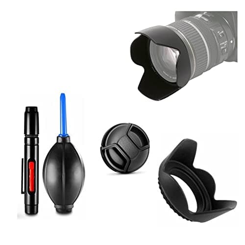 Image of Camera Basic Accessories Bundle 58mm Lens hood, Lens cap, Cleaning set For Canon LEGRIA VIXIA HF G40 G30 G25 G21 G20 G10 GX10 Camcorder