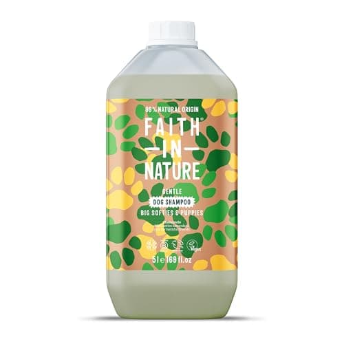 Image of Faith In Nature Natural Chamomile Dog Shampoo, Vegan & Cruelty Free, No SLS,Silicones or Parabens, Gentle, For Sensitive Dogs and Puppies, 5L Refill Pack