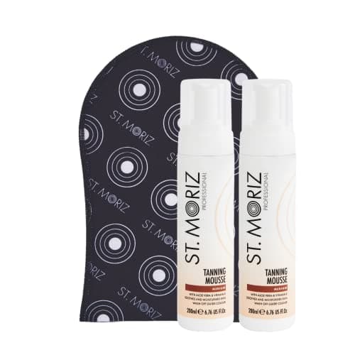 Image of St Moriz Instant Self Tanning Mousse in Medium Tone with Mitt - 2 x 200 ml