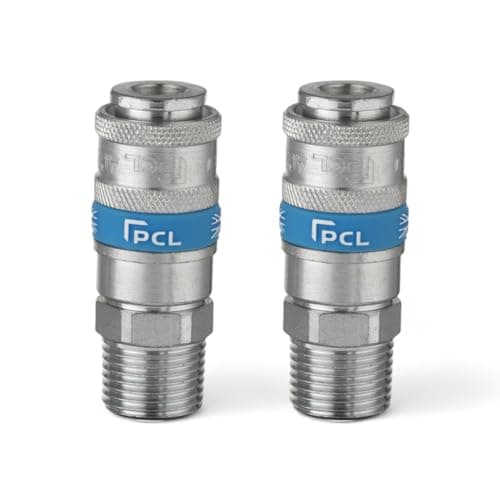 Image of x2 Genuine PCL Air Line Airflow Male Coupling 1/2 BSP Fitting Connector