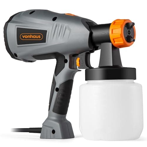 Image of VonHaus Paint Sprayer 400W – Electric Spray Gun for Outdoor & Indoor Jobs Ideal for Decorating, Painting Fences, Walls, Ceilings, Floors & More – Lightweight, 800ml Paint Cup, Adjustable Spray Pattern