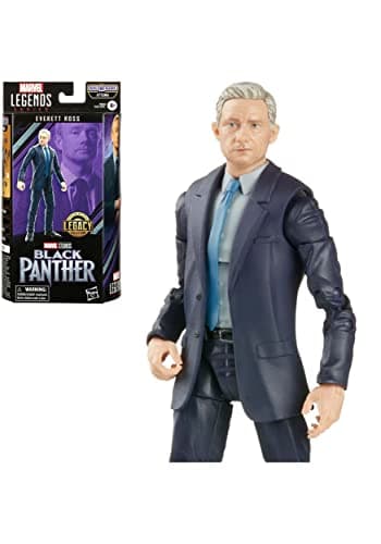Image of Marvel Hasbro Legends Series Black Panther Legacy Collection Everett Ross 6-inch Action Figure Toy, 1 Accessory, 3 Build-A-Figure Parts, F6844, Multicolor