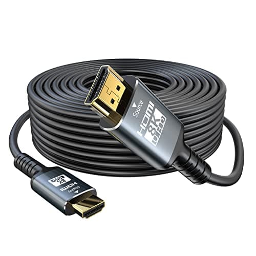 Image of Eareyesail 8K HDMI Cable 25M, 48Gbps Fiber HDMI 2.1 Cable in-Wall CL3 Rated Support 8K@60HZ/4K@120Hz,eARC Dynamic HDR,HDCP 2.2/2.3,3D,VRR Compatible for PS5/PS4/X-Box/Roku TV/RTX3080/3090