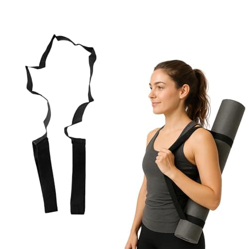 Image of Tabanzhe Yoga Mat Carrying Strap Sling Elastic Loop Yoga Mat Carry Strap Durable Fitness Exercise Straps(Yoga Mat not included)