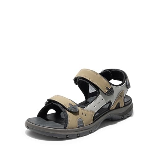 Image of DREAM PAIRS Men's Arch Support Hiking Sandals Sport Outdoor Athletic Comfortable Summer Beach Water Sandals,Size 7,Sand,DMUMST2502