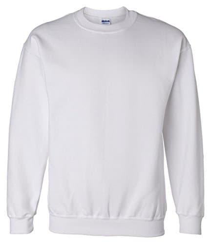 Image of GILDAN Men's 50/50 Adult Crewneck Sweatshirt, White, 5XL UK