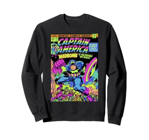 Image of Marvel Captain America Comic Neon Sweatshirt