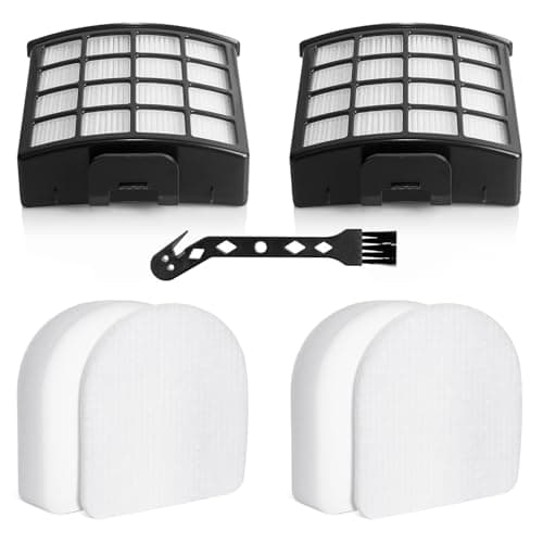 Image of HOUSEMAX AZ3900 Filter Replacement for Shark PowerDetect Corded Upright Vacuum Cleaner AZ3900UKT AZ3900UKTBK, 2 HEPA Filters and 2 Foam & Felt Filters