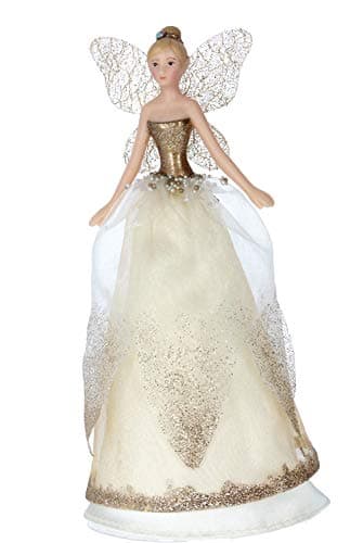 Image of Gisela cream gold fairy tree topper SMALL