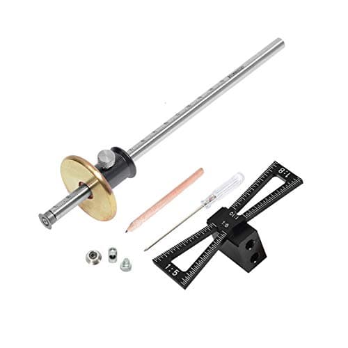 Image of YOSELIN Dovetail Jig Wheel Marking Gauge Tool Set, 1 Bearing Wheel Cutter for Soft Wood, 1 Locked Wheel Cutter for Hardwood,1 Screwdriver,1 Woodworking Pencil,Inch & MM Scale Imperial Ruler.