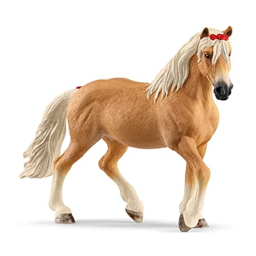 Image of SCHLEICH Horse Club 13950 2023 Authentic Haflinger Mare Riding Horse Figurine - Realistic Detailed Riding Mare Horse Toy for Boys and Girls Imagination and Play, Highly Durable Gift for Kids Ages 5+