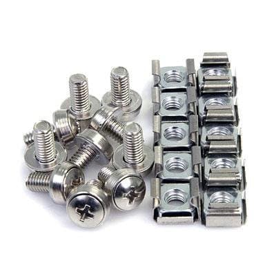Image of STARTECH.COM CABSCREWM6-50 Pkg M6 Mounting Screws And Cage Nuts For Server Rack Cabinet - Rack Screws And Nuts