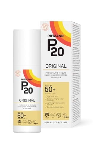 Image of RIEMANN P20 Original SPF50 +Plus Spray 100ml, Advanced Sunscreen Protection, High Performance, Triple Protect + Sweat Resistance, Protects up to 10 Hours, Very Water Resistant, High UVA Protection