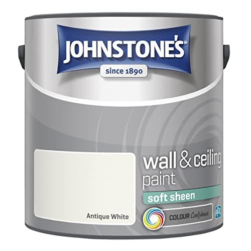 Image of Johnstone's - Wall & Ceiling Paint - Antique White - Soft Sheen Finish - Emulsion Paint - Fantastic Coverage - Easy to Apply - Dry in 1-2 Hours - 12m2 Coverage per Litre - 2.5L (423759)